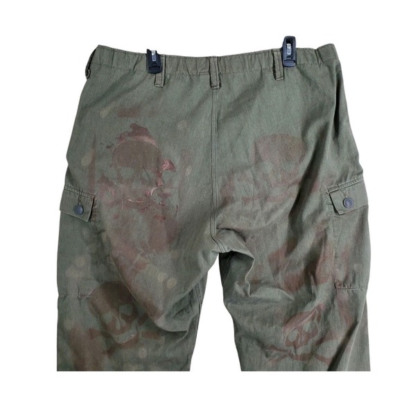 Vtg German European Mil-spec Cargo Pants Mens G 56 Buttonfly Skull Bones 38x28 - Picture 6 of 15